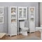 Alaterre Furniture Dorset 27"W x 29"H Wall Mounted Bath Storage Cabinet with Glass Cabinet Doors ANVA73WH - alternate 6